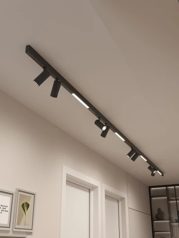 Трековая система в сборе магнитная накладная 48V 144W Hesby Lighting ElDeko HSBL_kompl_E005_NI4B3K