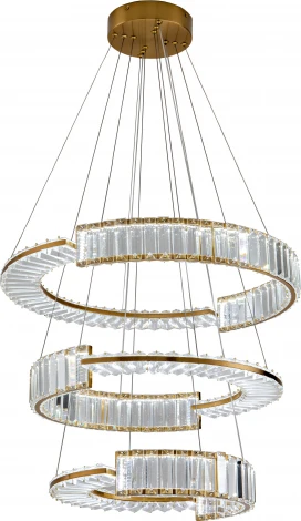 Подвесной светильник ярусный Zortes Moi ZRS.1201.03 (LED, 220V, хрусталь, пульт управления, на тросе, IP21)