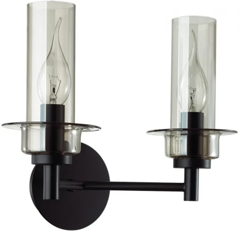 Бра Lumion Madonna 6555/2W черный/дымчатый/металл/стекло E14 2*40W 220V