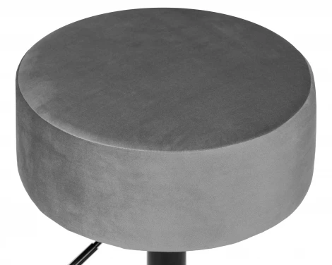 Пуф DOBRIN DANNY BLACK (серый велюр (MJ9-75)) 2050_BlackBase-LM BLACK, цвет сиденья серый (MJ9-75), основания черный