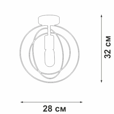 Потолочный светильник круглый Vitaluce V3794-8/1PL, 1xE27 макс. 40Вт (220V, круглые)