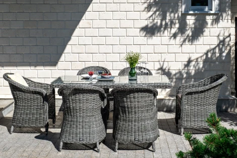 "Эспрессо" обеденная группа плетеная, цвет графит 4SIS арт.УТ-00002205