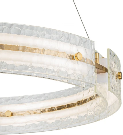 Подвесной светильник с таймером 14018/1P Brass Indigo Dualita V000089L (LED, 220V, пульт управления, на тросе, кольцо)