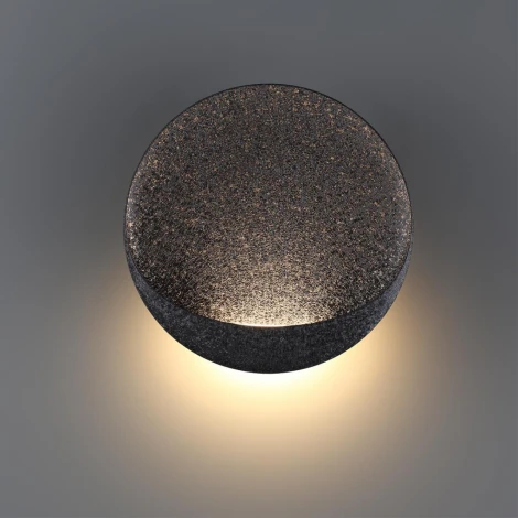Настенный светильник Odeon Light Vela 7003/7WL черный ice crack/акрил IP44 LED 7W 231Лм 3000K (220V, круглые)