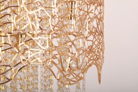 Подвесная люстра Abrasax X9118A/6GO (220V, на цепи, круглые)