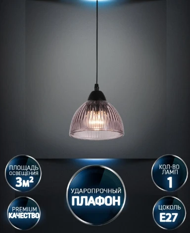 Подвесной светильник Wedo Light Dzhenis WD4004/1P-BK-PK