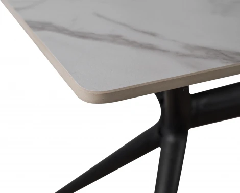 Стол обеденный обеденный JET CERAMIC прямоугольный 120*80 (Термопластичный полимер, Черный) FF Nero Statuario 80х120