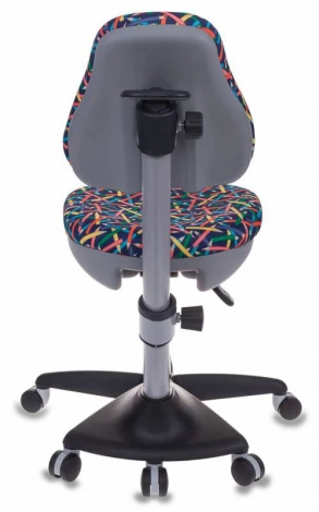 Кресло детское Бюрократ KD-2 синий карандаши крестовина пластик