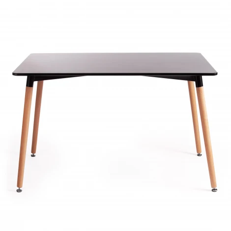 Стол JOHN (mod. T1001) Black (черный)/ Natural (натуральный) (МДФ/дерево)