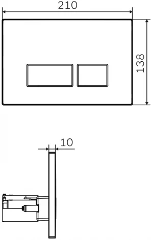 Кнопка смыва AM.PM Pro S I047001 белая глянцевая