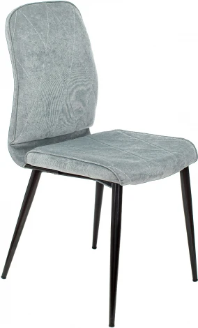 Стул для кухни Бюрократ KF-3 серо-голубой Light 28 металл черный на ножках (KF-3/LT28)