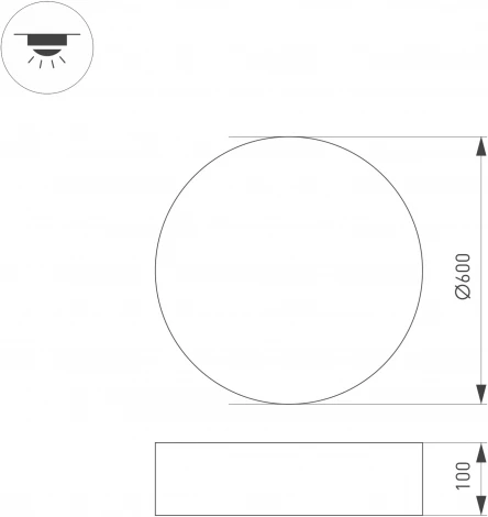 Светильник SP-TOR-PILL-PRISM-R600-50W Day4000 (WH, 100 deg) (Arlight, IP20 Металл) 022130(3) (220V)