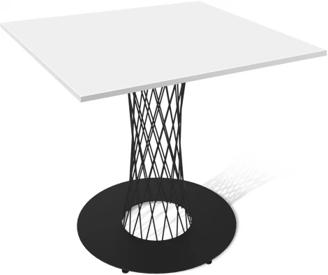 Стол SHT-TU3-1/80/80 ЛДСП белый черный/белый Sheffilton SHT-TU3-1 9820654101