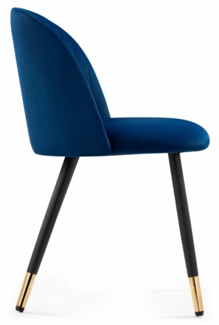 Стул Woodville на металлокаркасе Gabi dark blue / black / gold 15349