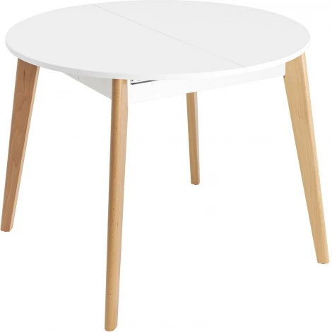 Стол Stool Group Rondo 100-135*100 бук/белый УТ000035280