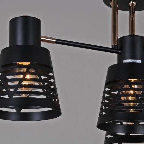 Потолочная люстра на штанге Reluce 06074-3.3-04 BK+FG (220V)