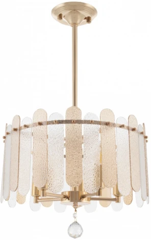 Подвесная люстра хрустальная на штанге Arte Milano Sorrento-3109 373109/5/350/390 GD (220V)