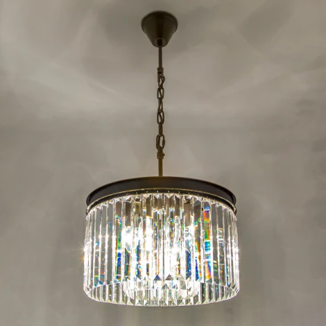 Подвесная люстра Citilux Мартин CL332081 (220V, хрусталь, на цепи, круглые)