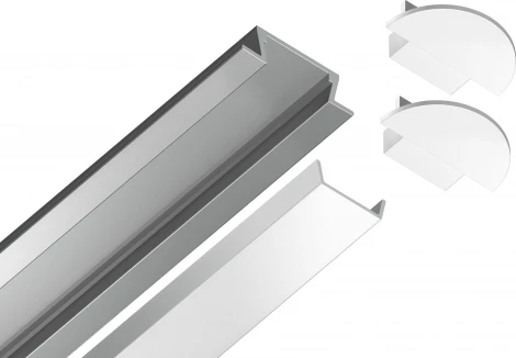 Алюминиевый профиль встраиваемый для светодиодной ленты до 11мм Ambrella Illumination GP1001AL