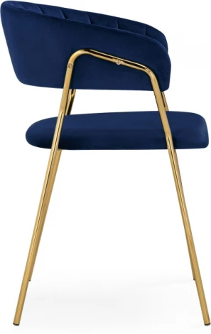 Стул на металлокаркасе Woodville Kamelia 1 dark blue / gold