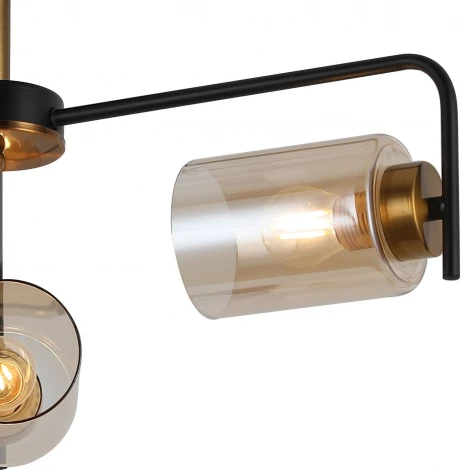 Потолочная люстра на штанге ILLUMICO IL8248-3COU-79 BK GD (220V)