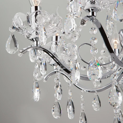 Подвесная люстра Eurosvet 3188 3188/8 хром Strotskis