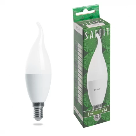 Лампа светодиодная Saffit SBC3715 55205 Свеча на ветру E14 15W 230V 4000K