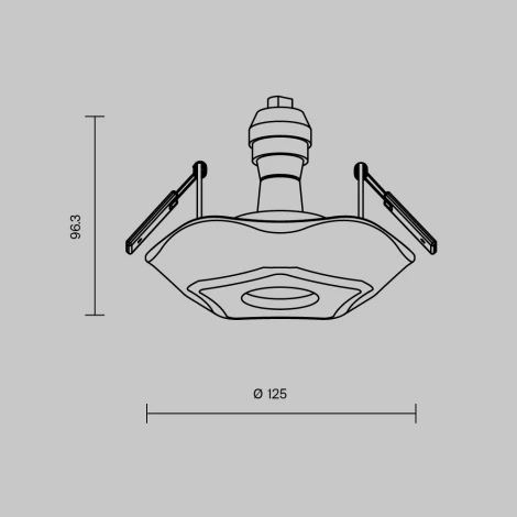 Встраиваемый точечный светильник Maytoni Gyps Classic DL284-1-01-W (220V)