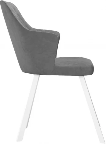 Стул DikLine 245 поворотный, C56 серый, ножки белые