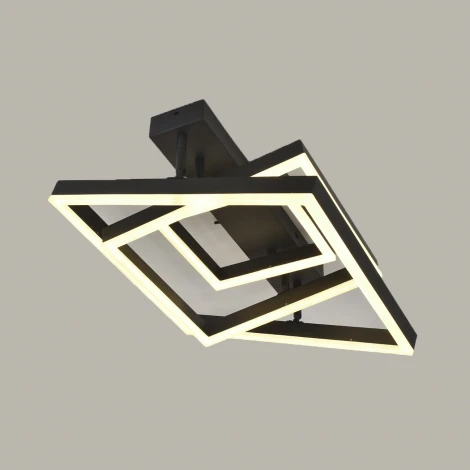 Потолочная люстра светодиодная с таймером Escada Enke 10267/3LED 80Вт, с ПДУ, металл/акрил, черный (220V)