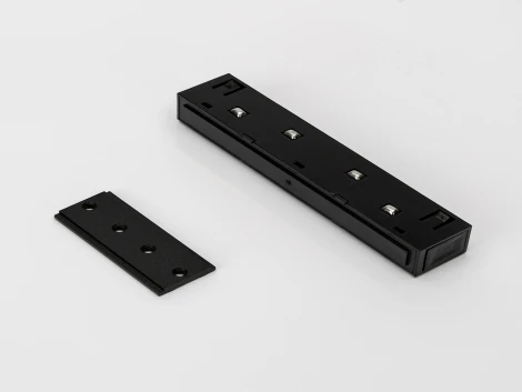 Коннектор прямой для накладных шинопроводов, 48В, черный Lumker SY-LINK SY-LINK-CN-DS-BL