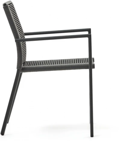 Стул уличный La Forma (ex Julia Grup) Culip (Серый/ Веревка)