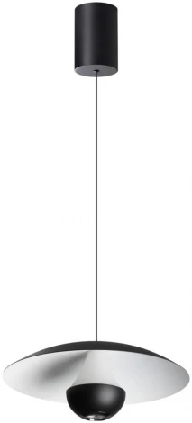 Светильник подвесной с гибким неоном Novotech Iman 359336 черный LED 4W вниз/3W вверх 760Лм 3000K 220V (на проводе, круглые, летающая тарелка)