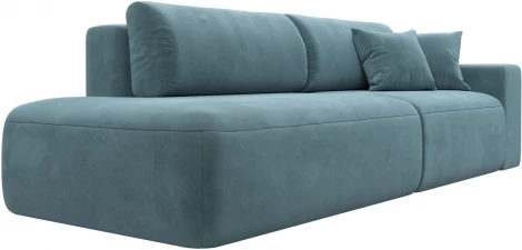 Диван прямой Лига-036 НПБ Модерн подлокотник справа (Бирюзовый/Велюр) Лига Диванов арт.121340
