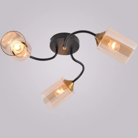 Потолочная люстра Reluce 01608-0.3-03 BK+BRASS (220V)
