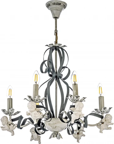 Подвесная люстра Arti Lampadari Surano E 1.1.6 S (220V, на цепи, подсвечник, свеча)