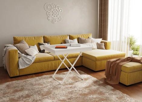 Стол трансформер 1, белый/белый ГЗМИ Орфей 102144