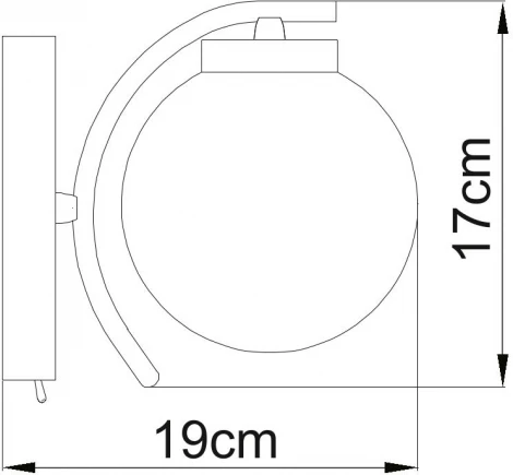 Бра Arte Lamp Cloud A8170AP-1SS (220V, выключатель, шар)