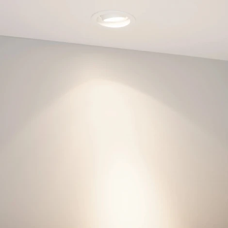 Встраиваемый светильник светодиодный MS-VORTEX-BUILT-R90-12W Day4000 (WH-WH, 20 deg, 230V) (Arlight, IP20 Металл) 057759