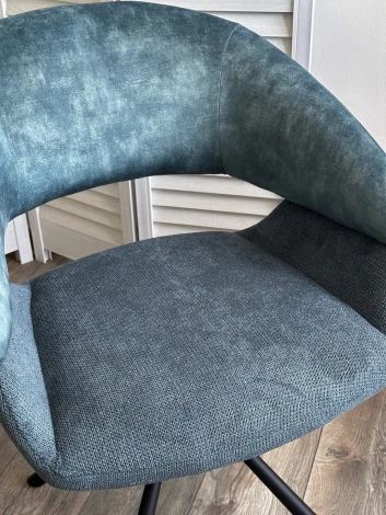 Стул M-City EMBER 360 град. поворот. 7525-56 Синий, велюр/ ENJOY-315 Синий, ткань/ Черный