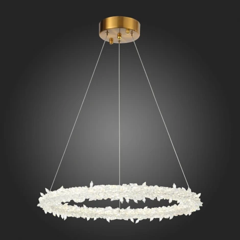 Подвесная люстра ST Luce Lucchero SL6105.203.01 (LED, 220V, хрусталь, пульт управления, на тросе, кольцо)