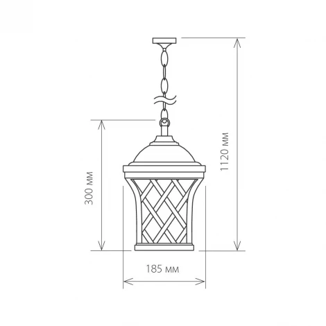 Уличный светильник подвесной Elektrostandard Cassiopeya H (220V, на цепи, IP44)