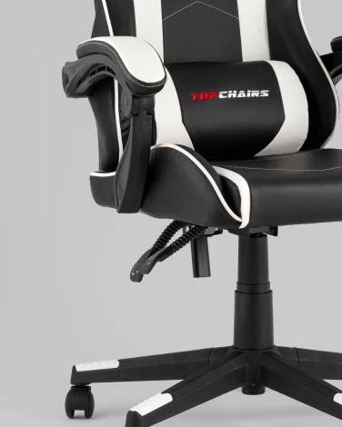 Кресло спортивное TopChairs Shadow черно-белый арт.УТ000039461