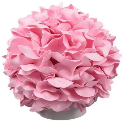 Интерьерная настольная лампа Uniel Гортензия ULW-R07 T/3000K/150C/A Белый/Светлая роза (220V, цветы, лепестки)