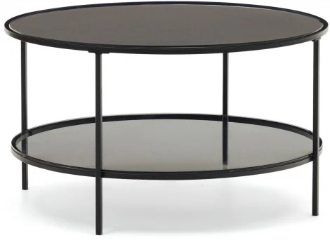 Журнальный стол La Forma (ex Julia Grup) Gilda (Черный/ Сталь,Стекло)