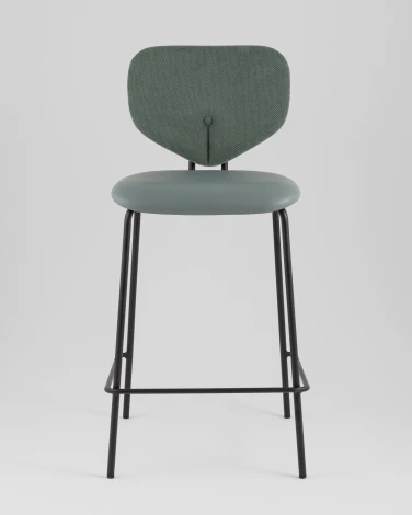 Стул полубарный Masey зеленый со светло-зеленой экокожей Stool Group арт.УТ000039584