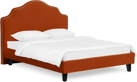 Кровать Queen II Victoria L 1600 ОГОГО (арт.663257), (Ткань/Оранжевый)