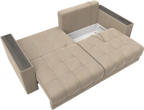 Диван прямой с декором Лига-049 НПБ Лига Диванов (Велюр) арт.128387