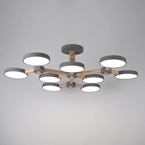 Потолочная люстра на штанге LED TURNA Серый ImperiumLoft Turna-X01 (178305-26, Умный дом, WiFi, голосовое управление)