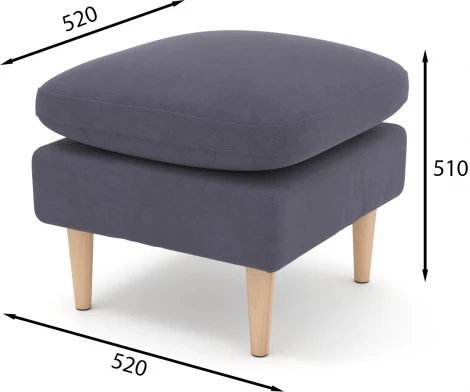 Пуф Arsko Корс фиолетовый велюр